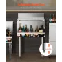 Commercial Ice Bin, 61.6 L Underbar Ice Bin, 24 x 24.2 x 37 in Stainless Steel Ice Chest with Sliding Lid, Bottle Holders, and A