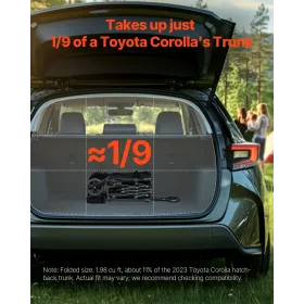 Collapsible Wagon Carts 120L & 225LBS Heavy Duty Folding Garden Cart Black