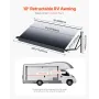 Motorized RV Awning Complete Kit, 10' Retractable Awning with Aluminum Alloy Frame, Outdoor Trailer Awning, Fit for Most RVs(Bla