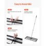 Lawn Leveling Rake, Lawn Leveler with 83.9 in Adjustable Handle, 30x10 in Ground Plate, Heavy Duty & Rust-Resistant Metal Soil L