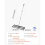 Lawn Leveling Rake, Lawn Leveler with 83.9 in Adjustable Handle, 30x10 in Ground Plate, Heavy Duty & Rust-Resistant Metal Soil L