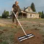 Lawn Leveling Rake, Lawn Leveler with 83.9 in Adjustable Handle, 30x10 in Ground Plate, Heavy Duty & Rust-Resistant Metal Soil L