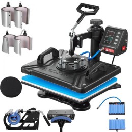 Heat Press 12X15 Inch 10 In 1 Heat Press 1000W Heat Press Machine with 360Â°Rotation Swing Away Black 10 In 1 T-Shirt