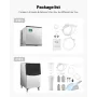 Kommerciel isproducent 500 kg/24 timer og 250 kg opbevaringsbin