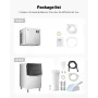 Commercial Ice Maker Machine, 400LBS/24H Ice Making Machine with 250LBS Large Storage Bin, Auto Self-Cleaning Ice Maker Machine 
