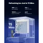 Commercial Ice Maker Machine, 360LBS/24H Ice Making Machine with 250LBS Large Storage Bin, Auto Self-Cleaning Ice Maker Machine 