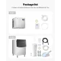 Commercial Ice Maker Machine, 360LBS/24H Ice Making Machine with 250LBS Large Storage Bin, Auto Self-Cleaning Ice Maker Machine 