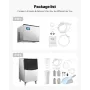 Commercial Ice Maker Machine, 300LBS/24H Ice Making Machine with 250LBS Large Storage Bin, Auto Self-Cleaning Ice Maker Machine 