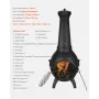 22 tommer chiminea udendørs aluminium pejs med grill mesh &
