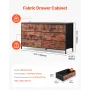 6 skuffe kommode skab kommode tv Stand med stålramme rustik brun