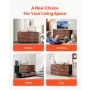 6 Drawer Dresser, Tall Chest Organizer Drawer Dresser, TV Stand with Storage, Closet Storage Drawers with Sturdy Steel Frame, Fa