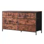 6 Drawer Dresser, Tall Chest Organizer Drawer Dresser, TV Stand with Storage, Closet Storage Drawers with Sturdy Steel Frame, Fa