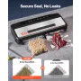Vacuum Sealer Machine, 80Kpa 120W Powerful Compact Food Sealer, 7-in-1 Multi-Functional Food Vacuum Sealer, Automatic Air Sealin