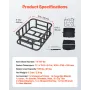 Rear Bike Basket, Medium Bicycle Basket with Cargo Net, Liner & Waterproof Cover, Heavy Duty Bike Back Basket for Adult Women/Me