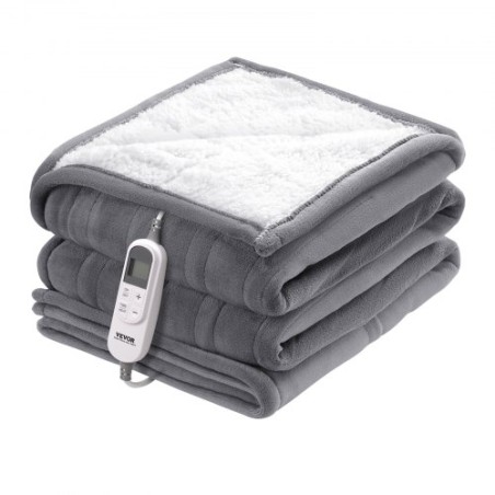 Heated Blanket 180 x 200 cm Queen Electric Throw Soft Flannel for Gift