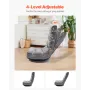 Swivel Floor Gaming Chair, 360-Degree Rotating Floor Chair with 4 Adjustable Position Folding Backrest and Lumbar Support, Foldi