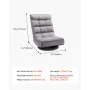 Swivel Floor Gaming Chair, 360-Degree Rotating Floor Chair with 4 Adjustable Position Folding Backrest and Lumbar Support, Foldi