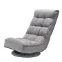 Swivel Floor Gaming Chair, 360-Degree Rotating Floor Chair with 4 Adjustable Position Folding Backrest and Lumbar Support, Foldi