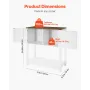 Coffee Bar Cabinet, 31.5 x 13.8 x 34.6 in Farmhouse Coffee Bar Cabinet with 3-Tier Storage, Coffee Bar Table with Magnet Doors, 