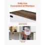 Coffee Bar Cabinet, 31.5 x 13.8 x 34.6 in Farmhouse Coffee Bar Cabinet with 3-Tier Storage, Coffee Bar Table with Magnet Doors, 