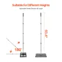 Lawn Leveling Rake, Lawn Leveler with 63.4 in Adjustable Handle, 17x10 in Ground Plate, Heavy Duty & Rust-Resistant Metal Soil L