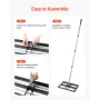 Lawn Leveling Rake, Lawn Leveler with 63.4 in Adjustable Handle, 17x10 in Ground Plate, Heavy Duty & Rust-Resistant Metal Soil L