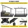 Stair Railing Kit, 152.4 cm Handrails for Outdoor 0-5 Steps, Adjustable Angle Black Aluminum Stair Handrail, Indoor & Outdoor St