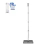 Lawn Leveling Rake, Lawn Leveler with 63.4 in Adjustable Handle, 17x10 in Ground Plate, Heavy Duty & Rust-Resistant Metal Soil L