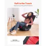 Swivel Floor Gaming Chair with Armrests, 360-Degree Rotating Floor Chair with 6 Adjustable Position Folding Backrest and Lumbar 