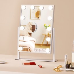 Hollywood Vanity Makeup Mirror With Lights 5X Magnification 16.1x11.8 in