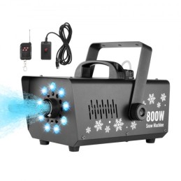 Snow Machine 800W håndholdt hængende sneproducent med LED -lys til helligdage