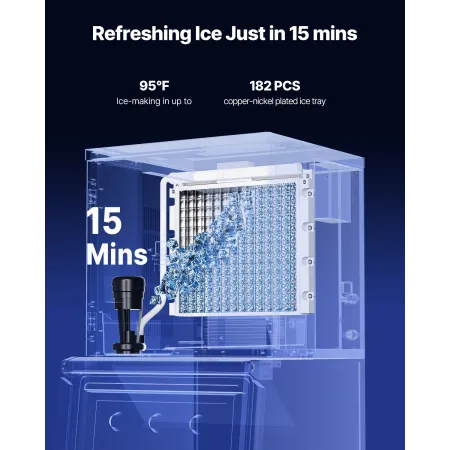 Commercial Ice Maker Machine 450 lbs/Day, 22 Inch Stainless Steel Industrial Ice Machine, Self-Cleaning and Scheduled Ice Making