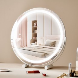 20â €  Vanity Mirror With Lights LED Makeup Round m/ Smart Touch til soveværelse