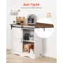 Kaffebarskab 3-lags kaffebarbord med stalddøre brun hvid
