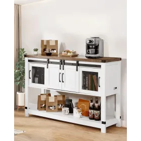 Kaffebarskab 4-lags kaffebarbord med stalddøre til stue