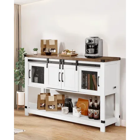 Kaffebarskab 4-lags kaffebarbord med stalddøre til stue