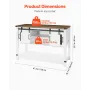 Coffee Bar Cabinet, 47.3 x 15.7 x 32.7 in Farmhouse Coffee Bar Cabinet with 4-Tier Storage, Coffee Bar Table with Barn Doors, Fa