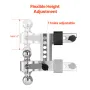 Justerbar trailer Hitch 2 "Modtager 6" Drop Tri-Ball Hitch
