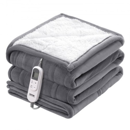 Opvarmet tæppe 130 x 160 cm elektrisk kast blød flanel til gave bedstemor