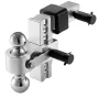 Adjustable Trailer Hitch, 6-Inch Drop Hitch, Tri-Ball Mount for 2-Inch Hitch Receiver, Trailer Ball Size 1-7/8", 2" and 2-5/16",