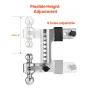 Justerbar trailer hitch 2.5 "Modtager 8" Drop Tri-Ball Hitch