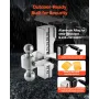 Adjustable Trailer Hitch, 8-Inch Drop Hitch, Tri-Ball Mount for 2.5-Inch Hitch Receiver, Trailer Ball Size 1-7/8", 2" & 2-5/16",