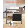 Rolling Craft Cart and Storage Table, Compatible with Cricut Machines, Crafting Table Organization Workstation, Craft Rolling St