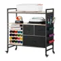 Rolling Craft Cart and Storage Table, Compatible with Cricut Machines, Crafting Table Organization Workstation, Craft Rolling St
