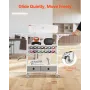 Rolling Craft Cart and Storage Table, Compatible with Cricut Machines, Collapsible Cricut Table with Foldable Sides, Craft Rolli