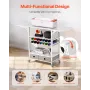 Rolling Craft Cart and Storage Table, Compatible with Cricut Machines, Collapsible Cricut Table with Foldable Sides, Craft Rolli