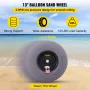 Beach Balloon Wheels, 13 "Udskiftningssanddæk, TPU-vogndæk til