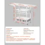 Rolling Craft Cart and Storage Table, Compatible with Cricut Machines, Collapsible Cricut Table with Foldable Sides, Craft Rolli
