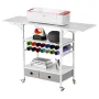 Rolling Craft Cart and Storage Table, Compatible with Cricut Machines, Collapsible Cricut Table with Foldable Sides, Craft Rolli