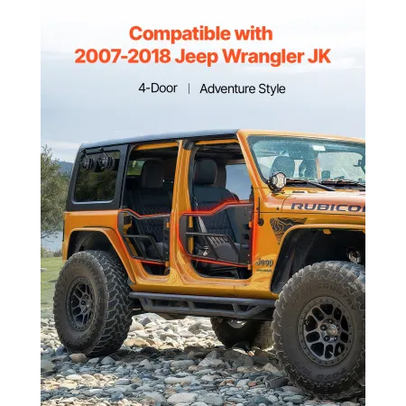 4-dørs Jeep Tube Doors Jeep Tubular Door til 2007-2018 Jeep